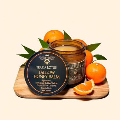 Organic Grass-Fed Beef Tallow Balm with Raw Honey - （2pc）
